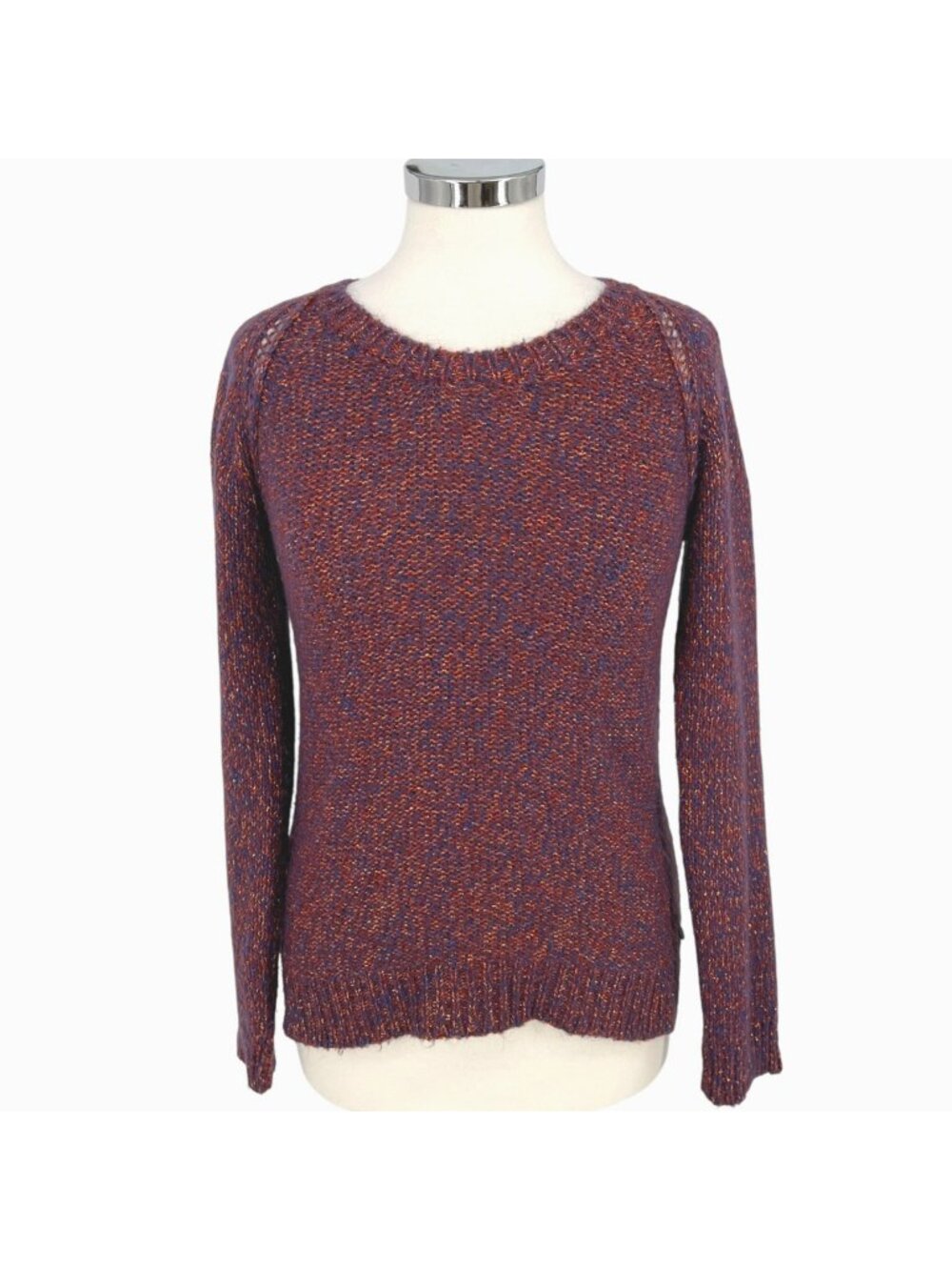 Maison Scotch Star de la Saison Metallic Knit Sweater Multicolor Size Medium